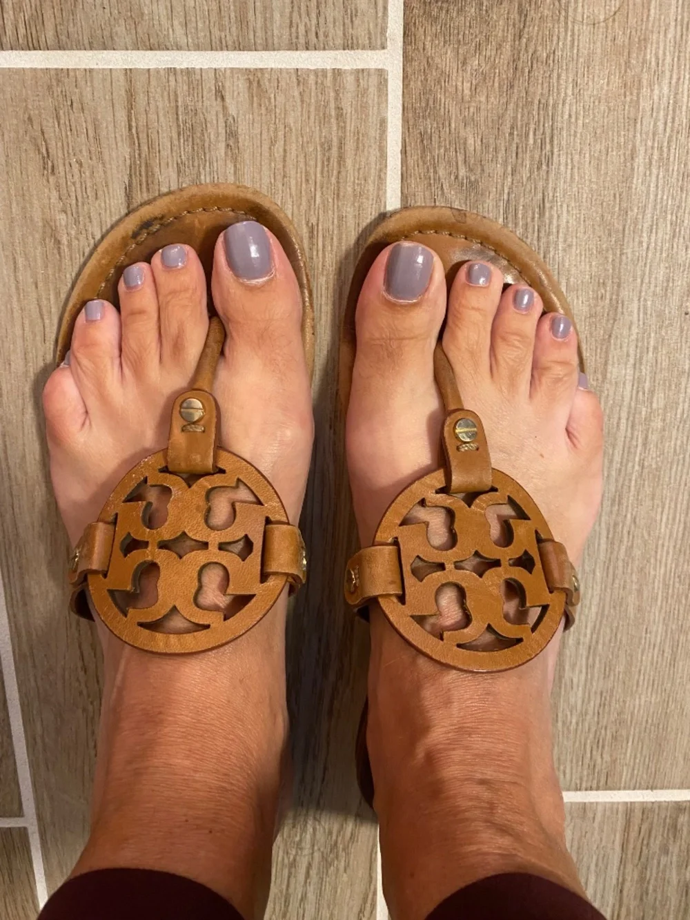 Tory Burch Brown Flat Sandals sz 8